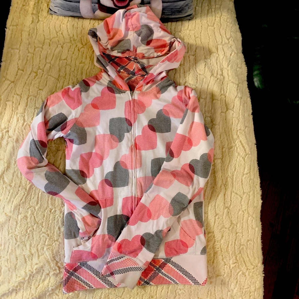 360 surf zippered hoodie with hearts